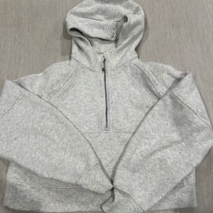 Lululemon Scuba 1/2 zip cropped hoodie
